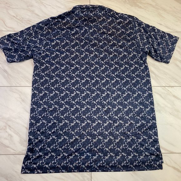 Dunning Golf Performance Polo Trump National Philadelphia Blue Gray XL - Picture 3 of 6